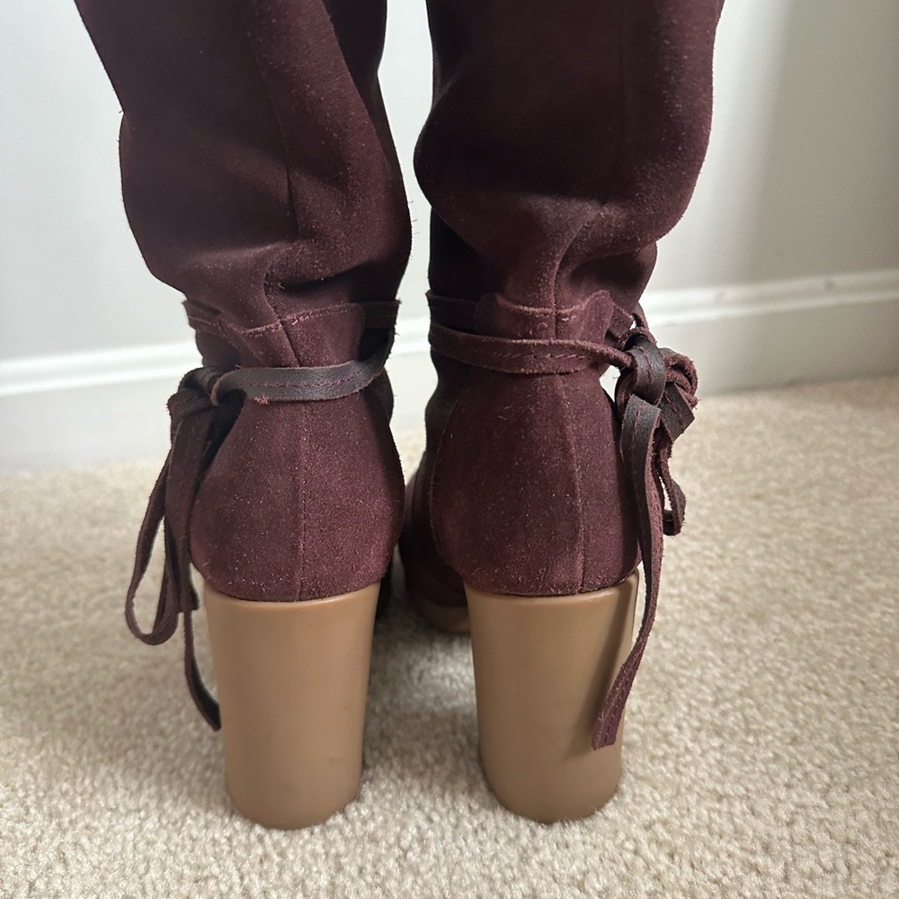 Pierre Hardy boho chic , knee high suede boots- worn once great condition - Picture 3 of 4